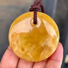 俄料鸡油红平安公主扣蜡