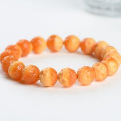 天然玉化老矿缅甸黄龙玉陨石坑圆珠手串(15~16mm(12颗左右)